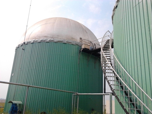 Zintegrowany zbiornik fermentacji beztlenowej fermentacji beztlenowej związany z biogazem